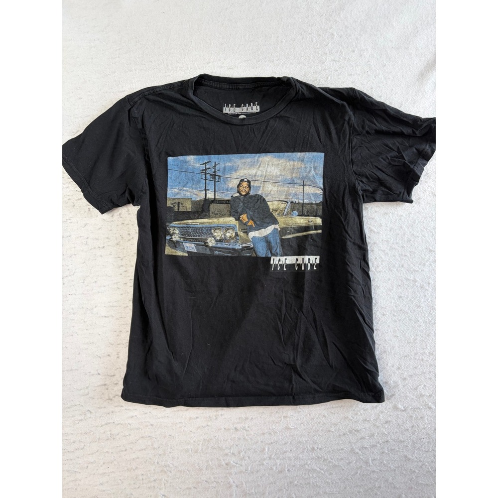 Ice Cube T Shirt Mens Medium‎ Black Graphic Print Lowrider Short Sleeve